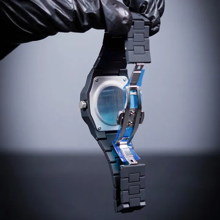 Black Arabic Aura Watch for Men – Luxury Minimalist Stainless Steel Timepiece ⭐