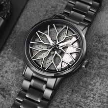 360° Rotating Racing Wheel Hub Watch – Premium Stainless Steel for Men
